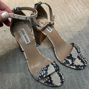 Steve Madden- lizard print, strappy heels. Size 9.5
